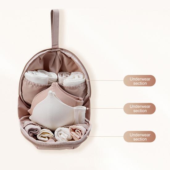 Underwear Storage Bag Multi-Pocket Organizer Large Capacity Waterproof Wide Opening Bra Panties