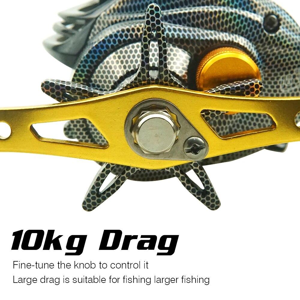 LEO FISHING Baitcasting Reel 18+1BB Casting Reel Smooth Metal 7.2:1 Gear Ratio Fishing Reel with Standard or Deep or Shallow Spool for Bass