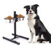 Dog Food Bowls Stainless Steel Spill-proof Dog Bowl Raised Dog Bowl Stand 2 Dog Food Bowls for Food and Water Durable