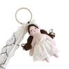 Cute Doll Keychain Handmade Lace Flower Dress Girl Pendant Bag Charm Stylish Wallet Jewelry Fashionable Phone Accessory