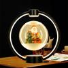 Lâmpada de Mesa Papai Noel com Levitação Magnética Flutuante LED Giratório 360° Decoração de Levitação Magnética Presente de Natal Único