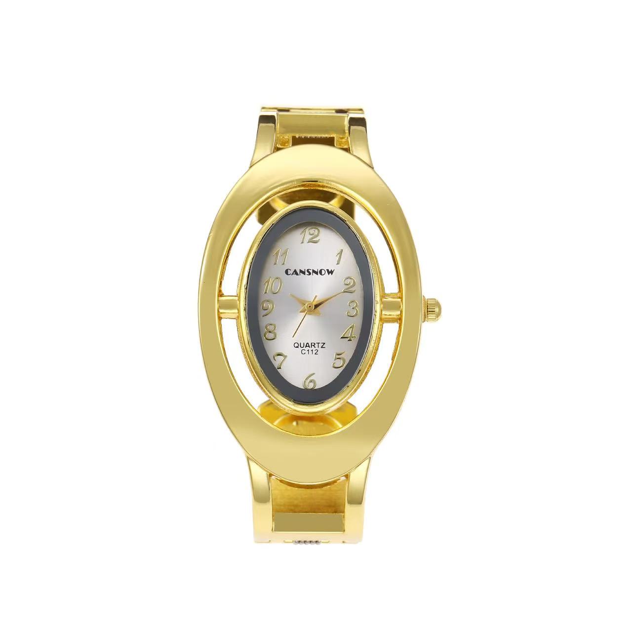 

Золотые часы-браслет, роскошные модные женские кварцевые часы с круглым циферблатом, элегантные женские часы для женщин белый