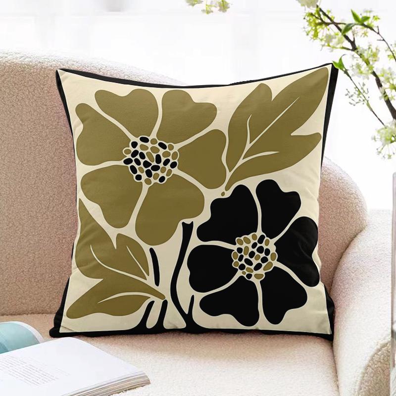 American Retro Pillow Cover Sofa Living Room Cushion Cover Office Waist Pillow Bedside Square Pillowcase Removable and Washable