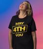MAY THE 4TH BE WITH YOU Für Star Wars FansBaumwolle Damen Shirt Oversize
