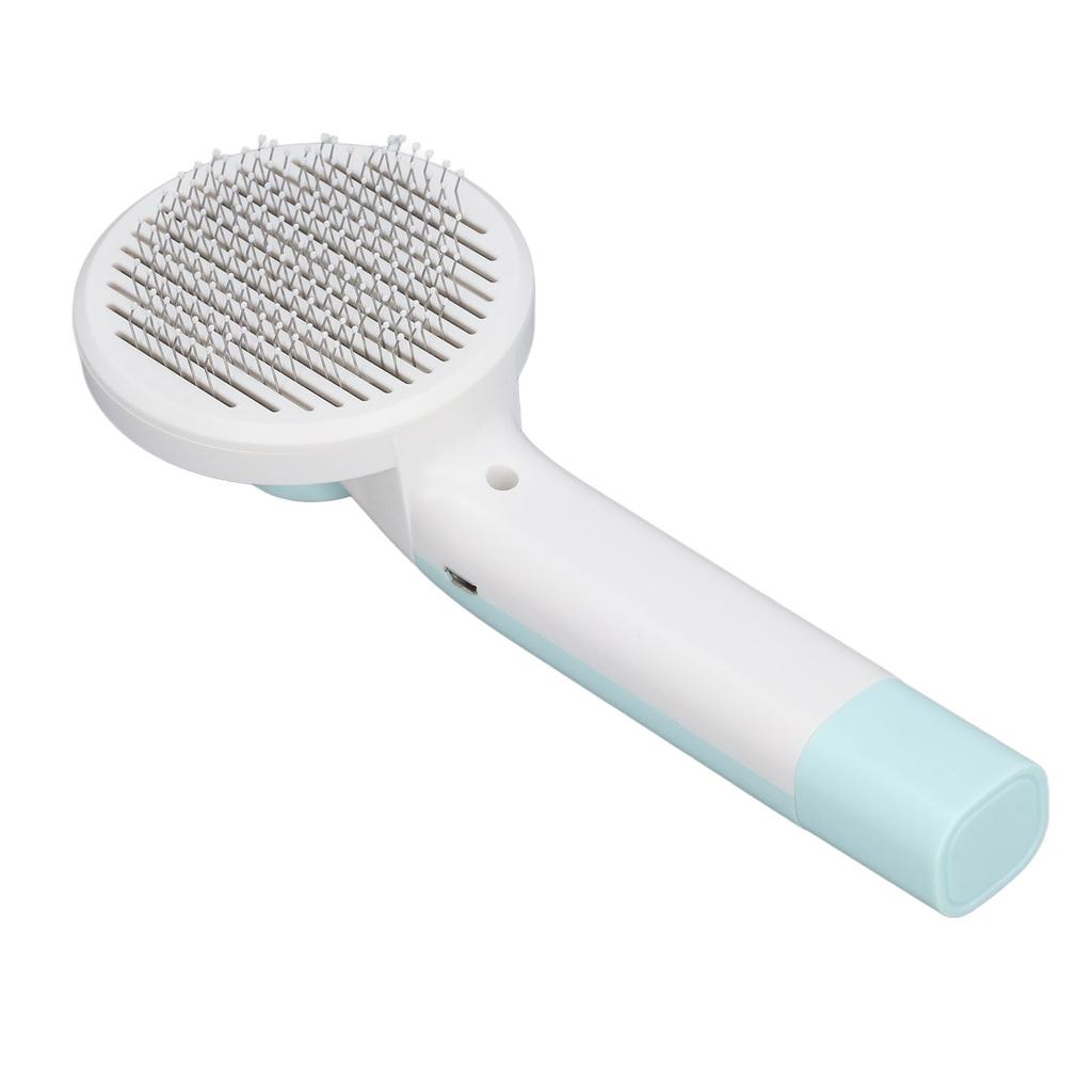 Pet Slicker Brush 2 in 1 Detangling Self Cleaning Floating Hair Removal Pet Grooming Comb with Nail Grinder for Cat