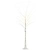 Birch Tree 180cm Tall with 96 LED Lights IP44 Warm White Indoor Decoration 22x22x180cm White