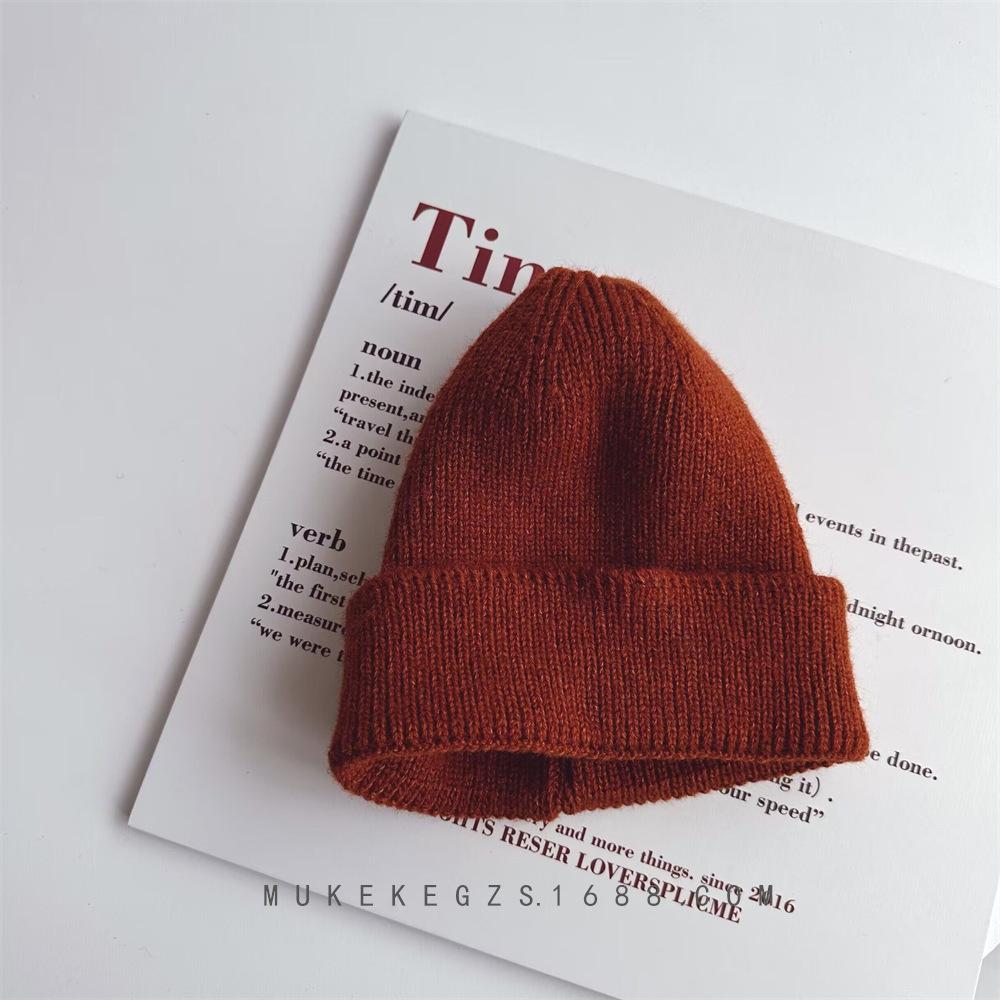 Kids Beanie Solid Color Knitted Baby Winter Hats For Children Warm Crochet Boys Girls Hat Toddler Cap Baby Bonnet Gorras Gorro