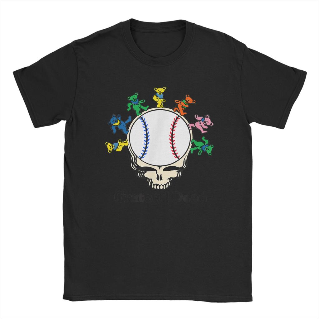 Oversized T-Shirt Grateful Dead Baseball Bears 100 Cotton T-Shirts Tee Shirt for Man Summer Awesome Design Short Sleeve Top Tees
