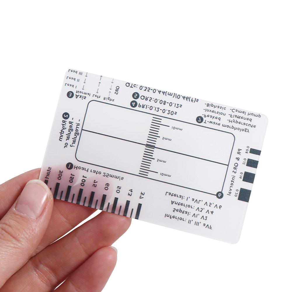 Průvodce interpretací EKG/EKG Přenosné kapesní pravítko pro interpretaci EKG pro hodnocení EKG