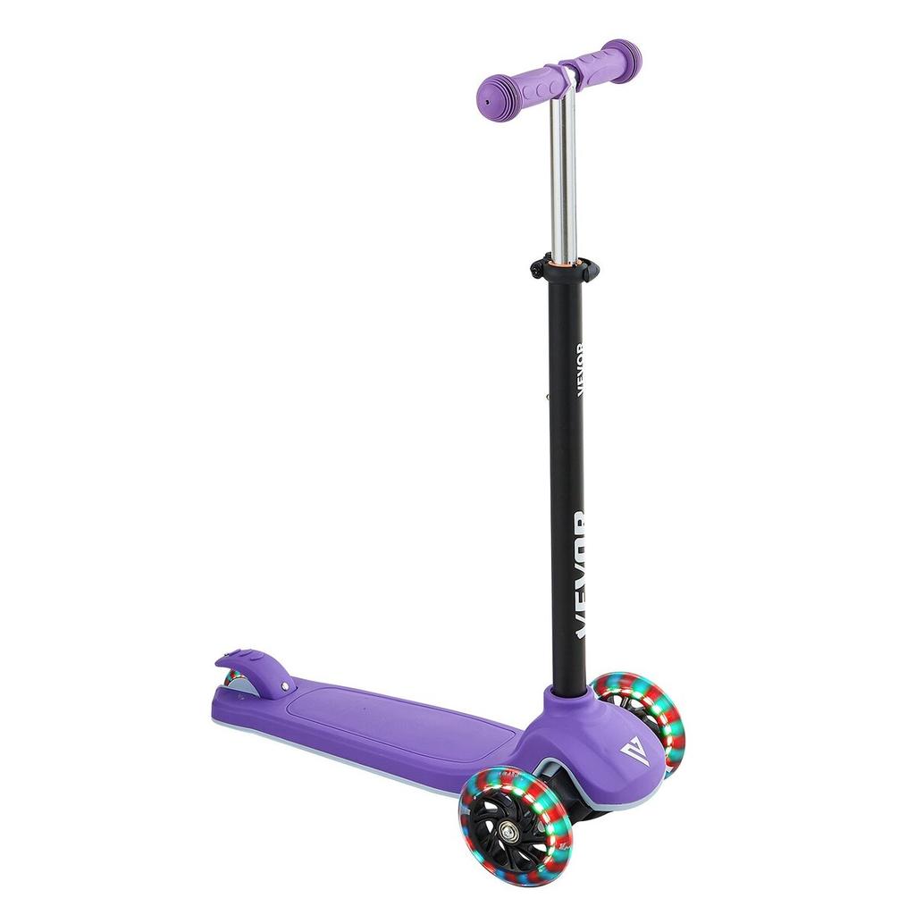 Kick Scooter for Kids Ages 3+, 3-Wheel Toddler Scooter with Light-Up Wheels, Adjustable Height Handlebar, Wide Anti-Slip Deck, Lightweight Aluminum