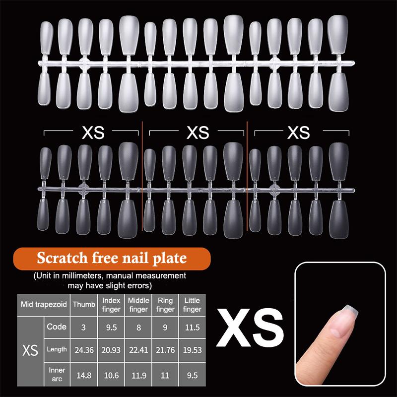 100pcs Press On Nail Tips Full Cover Ultra-Thin False Nails Patches Gel Nails Extension System Clear Fake Nails Art Accessories