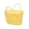Thickened Plastic Draining Handheld Basket, Hollow Bathroom Bath Toiletry Storage Basket 2387 White