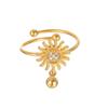 18K Gold Multi-Element Stainless Steel Pendant Ring - Fashionable High-End Design
