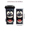Big Mouth Cartoon Face 2D Flat Trash Can Sticker Removable Waterproof Wall Decal for Kids Playroom Home Decor