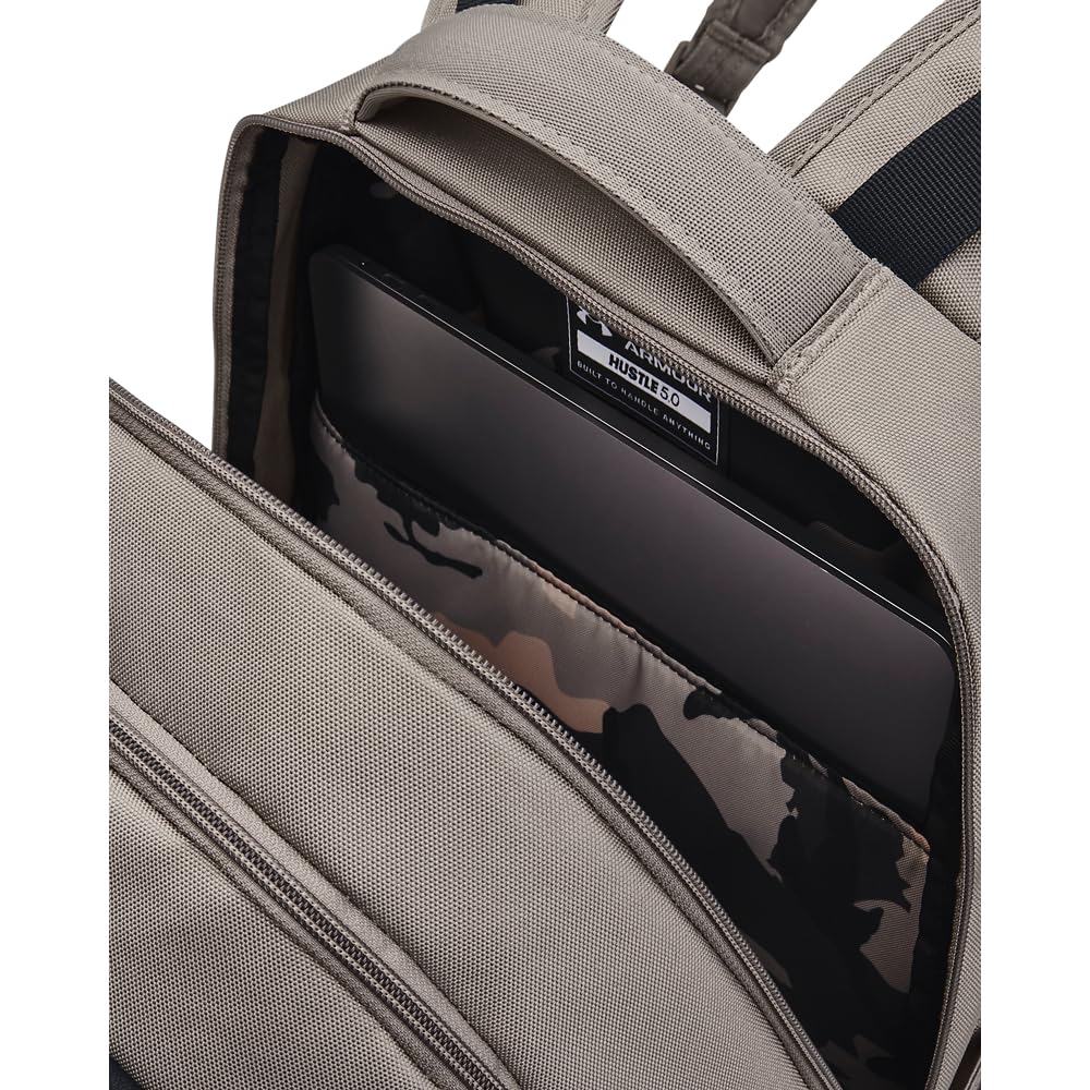 UA HUSTLE RUGZAK Pewter Black Metallic Black ONE SIZE [Under Armor] 5.0