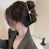 New Punk Geometric Metal Gold Silver Simple Hair Clip Claw for Women Trendy Large Crab Catches Clamp Korea Headwear Accessories