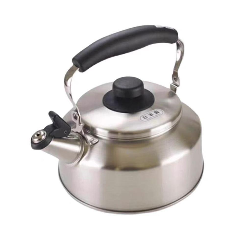 Japanese Style Whistle Kettle, 304 Stainless Steel Boiling Water Pot for Gas Induction Cooker, Boiling Tea Kettle for Home, 1.6L