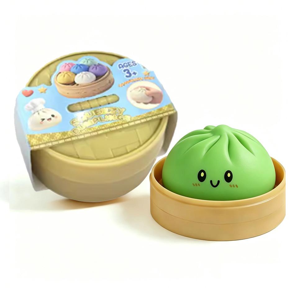 Colorful 6 Styles Glitter Dumpling Glitter Dumpling Squishy With Box Dumplings Sensory Squeeze Toy For Stress Relief Toys