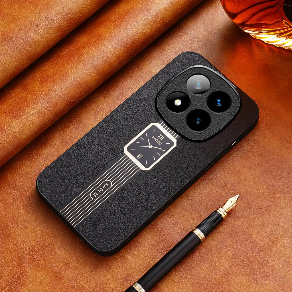 For Xiaomi Redmi Note 14 Pro+ 5G Case Leather+TPU+Acrylic Anti-Scratch Phone Cover