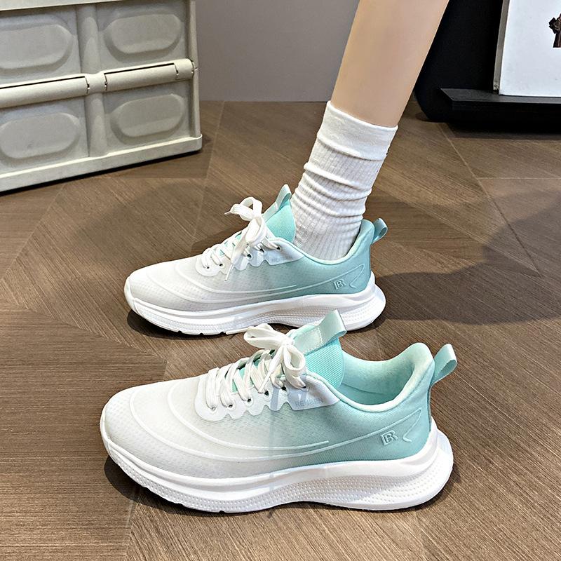 

Wear-resistant running shoes women s shoes 2025 spring and summer new air cushion shock-absorbing breathable casual shoes fashionable versatile coupl 40