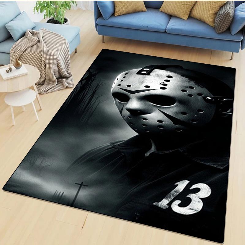 1Pc Jason Print Rug - Home Decoration Carpet For Living Room Bedroom Flooring Computer Chair Area Rug