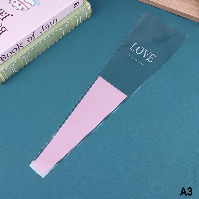

48/50Pcs Transparent Single Rose Flower Packaging Bag Gift Wrapping Paper Wedding Floral Package Valentine S Day Party Decor