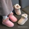 Wasserdichte Schneestiefel für Kinder im Winter - Warme, modische, rutschfeste Kurzstiefel mit Samtfutter für Jungen und Mädchen