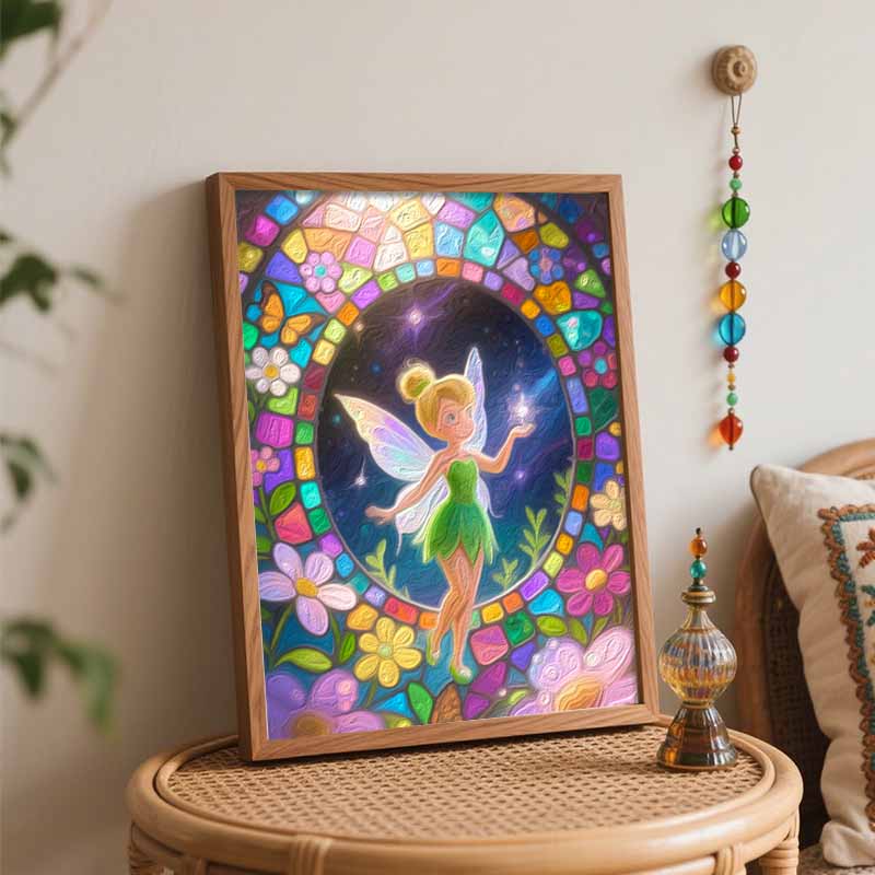 Disney Fairy Oil Painting Hand Painting Coloring Painting Handmade Diy Home Decoration Gift