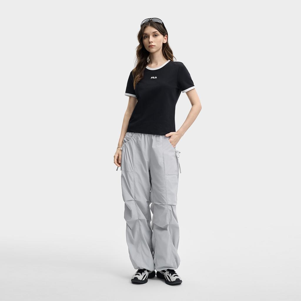 Fila Original Slim Fit Round Neck Pullover Short Sleeve T-Shirt Women Tops F11W629110F-BK
