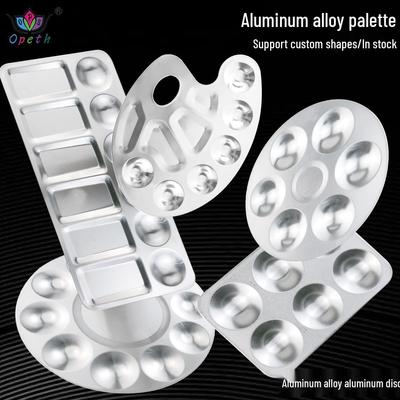 Aluminum Metal Palette for Hand-Painted Gouache and Watercolor Mixing