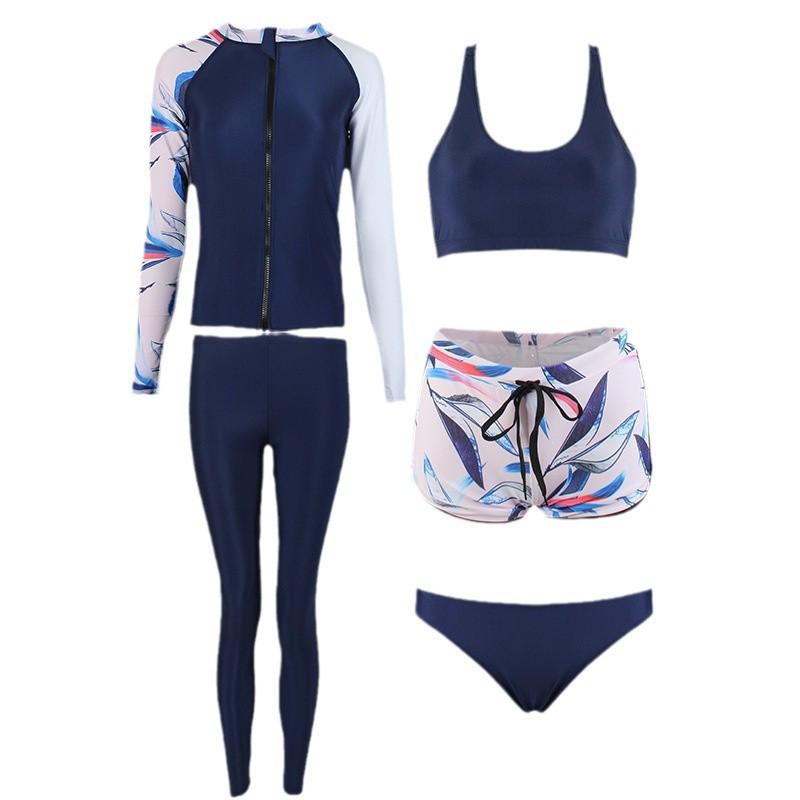 2025 Unisexowy Zestaw Kombinezonu z Długim Rękawem Ochrona Przed Słońcem - Zapinana na Zamek Odzież Kąpielowa dla Par