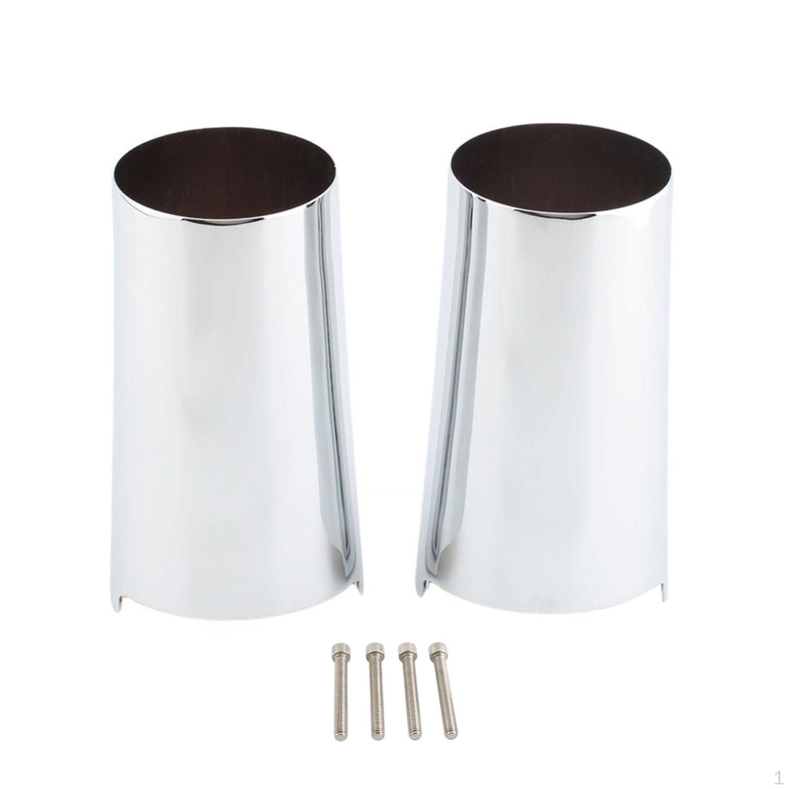 

2 Pieces Fork Slider Covers Protectors Motorbike Accessories Replacement CNC Motorcycle серебряный