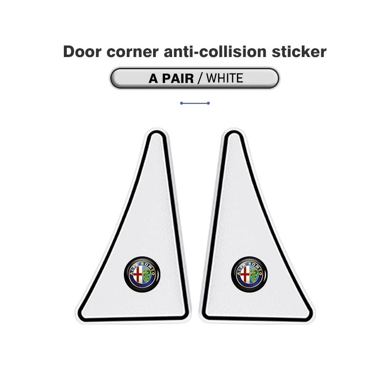 2pcs Car Door Corner Anti-collision Durable Protective Stickers For Alfa Romeo Giulia 147 Mito 156 159 166 GT Stelvio Brera HU6
