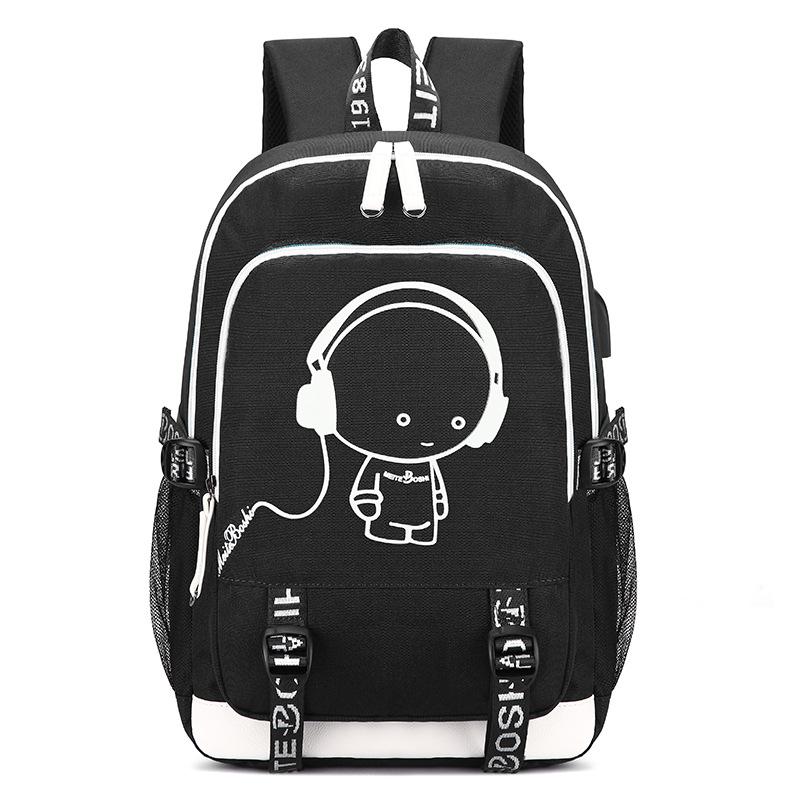 Schoolbag New Schoolbag, Amazon Backpack, Fashionable Anti-splashing Oxford Cloth Backpack, Casual Belt USB Travel Bag