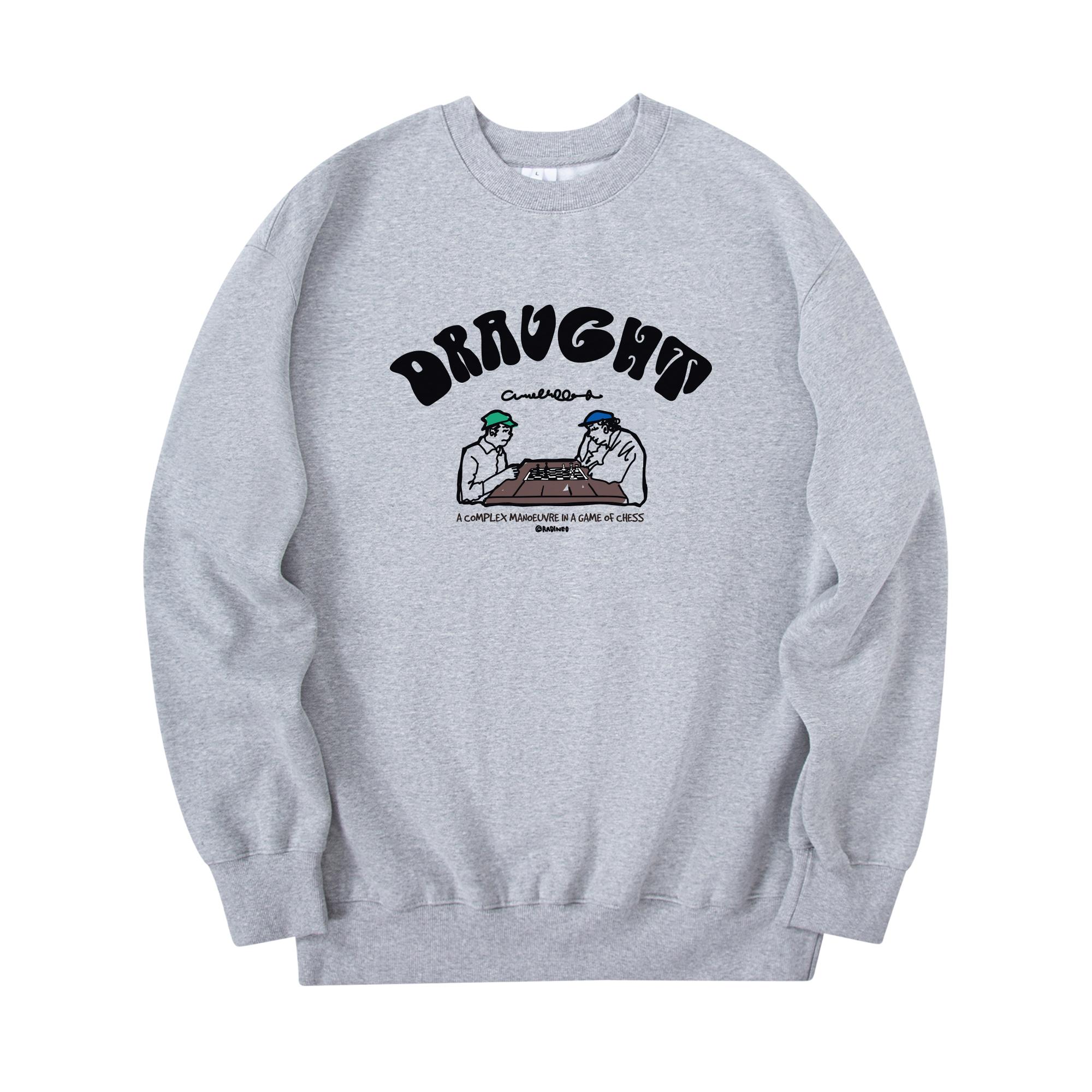 Radineo Chess Game Sweatshirt Gray L