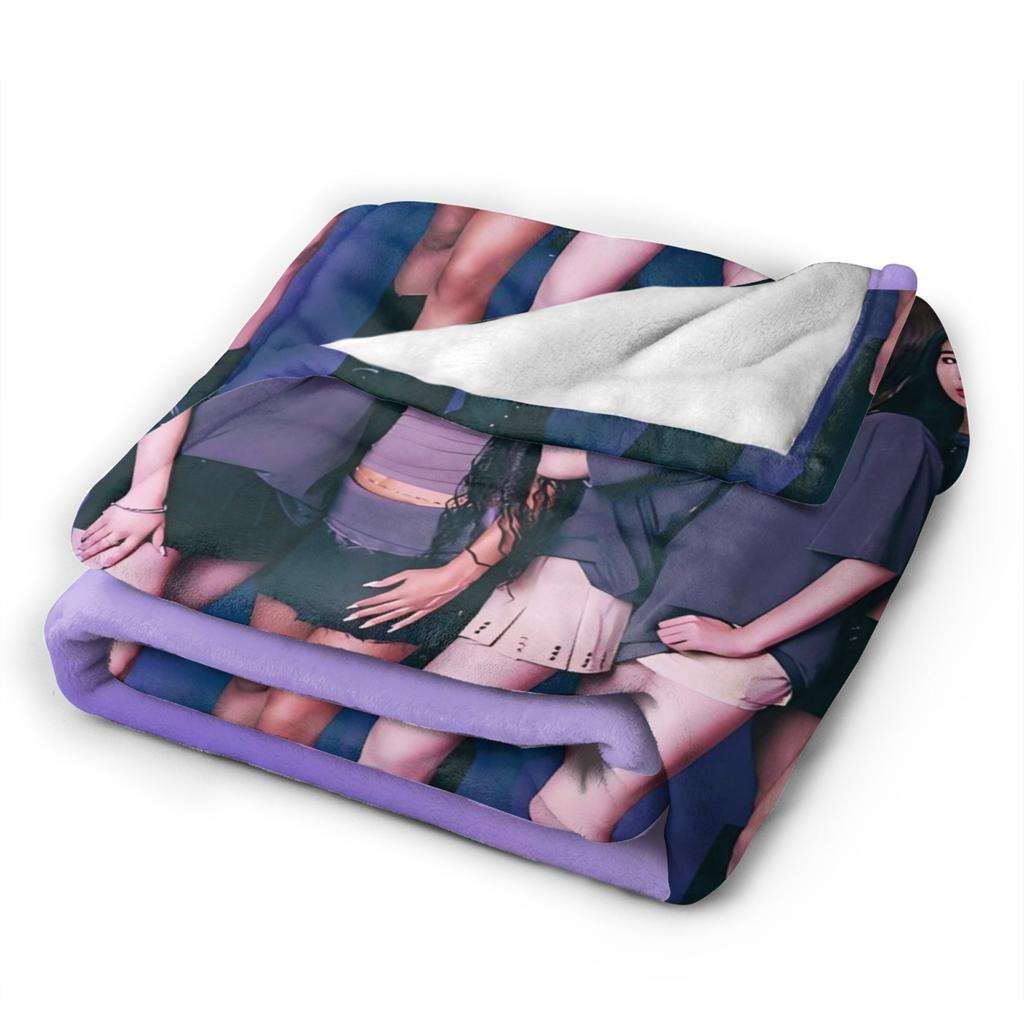Girl Group K-Katseye Blanket  Warm Soft Novelty Plush Throw Blanket For Boy Girl Couch Chair Flannel Bedspread Bed Cover
