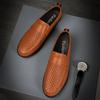 Newest Genuine Leather Loafers Men Classic Business Loafer Driving Shoes Vintage Casual Men&Amp;#39;S Shoes Slip On Office Flats Men Brown