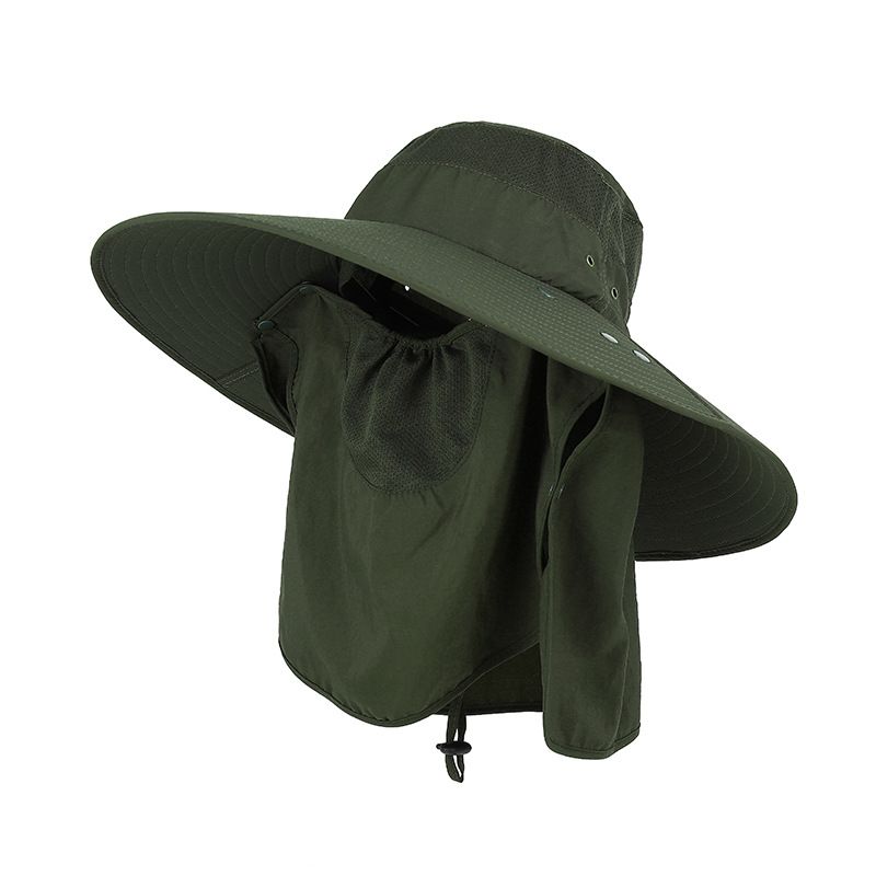 

Sun Protection Hat Big Brim Bucket Hat Baby Boy and Girl Summer UV Protection Sun Hat Quick-Drying Sun Hat Hiking Fishing Hat Army Green 15cm brim hat curtain detachable