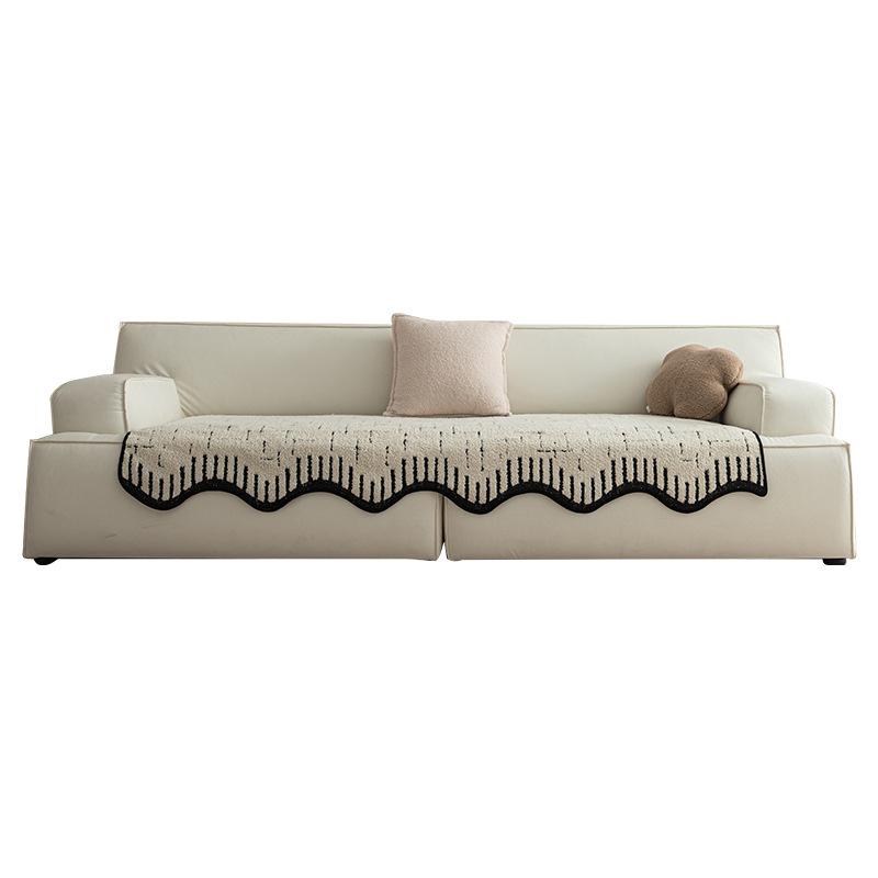 New Plush Sofa Cushion Autumn And Winter Advanced Sense One-Piece Straight Row Non-Slip Seat Cushion Sofa Cover Towel