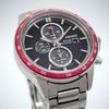 [USED]SEIKO SSC433P1 Solar Chronograph Red Bezel Black Dial Men’s Watch w/ Box