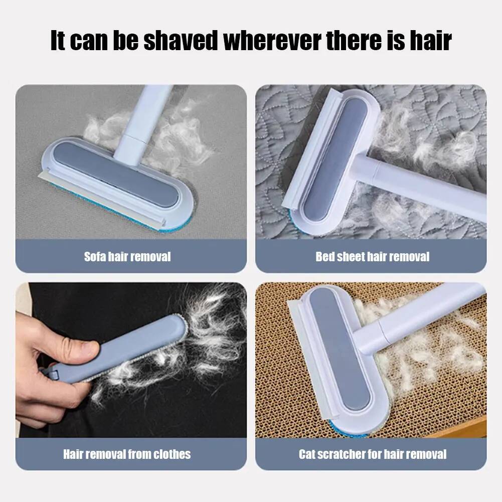 Pet Hair Removal Set Tool Reusable Static Removal Gloves Double-Sided Grooming Gloves Remove Dog Cat Fur Hair for Carpets Sofa