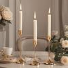 3Pcs Set of Elegant Candle Holders in Electroplated Aluminum Features Different Height for Versatiled Display