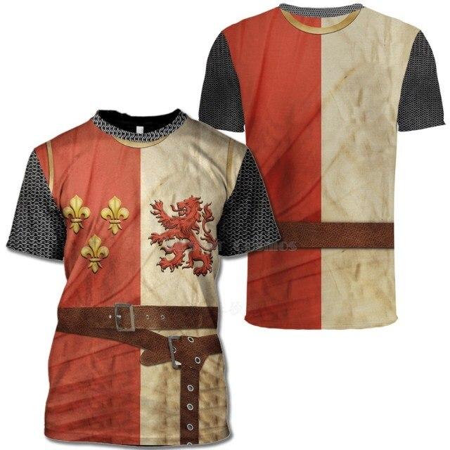 2021 Summer New Men 'S Viking 3dt Shirt Print Clothes Fashion Trend Punk T -Shirt Harajuku Men 'S Top 