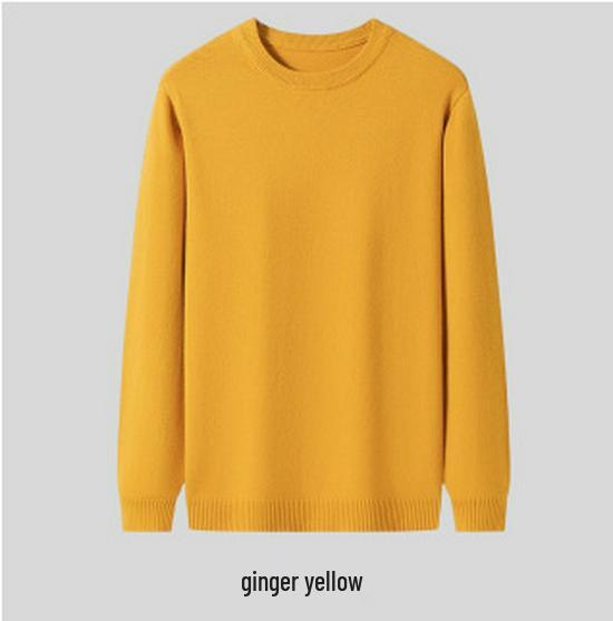 Trendy Harajuku Style Core-Spun Yarn Knitwear – Versatile No-Iron Round Neck Sweater