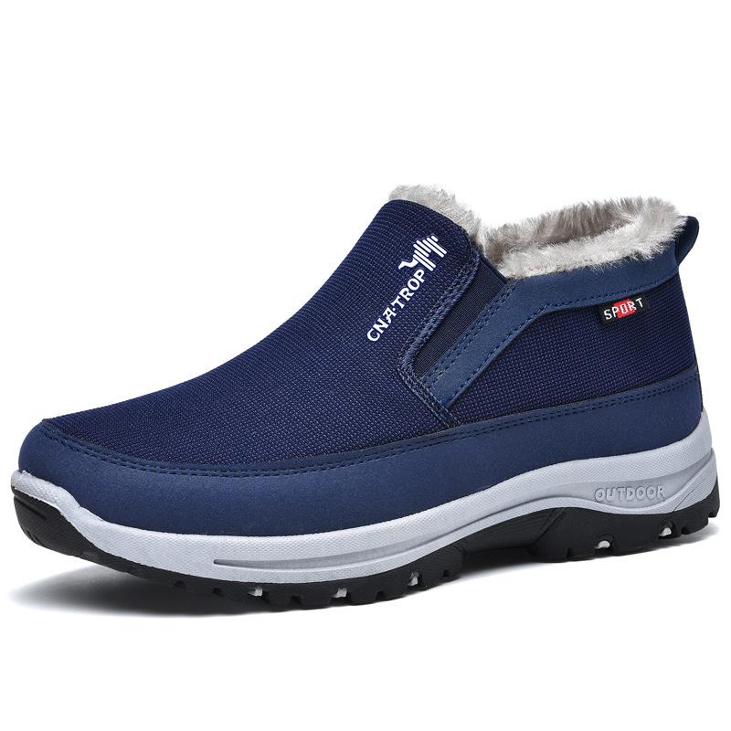 Winter Herren Knöchel Schneestiefel Warme Rutschfeste Schuhe für Herren Lässig Warmhalten Plüsch Übergröße Paar Schuhe Chaussure Homme