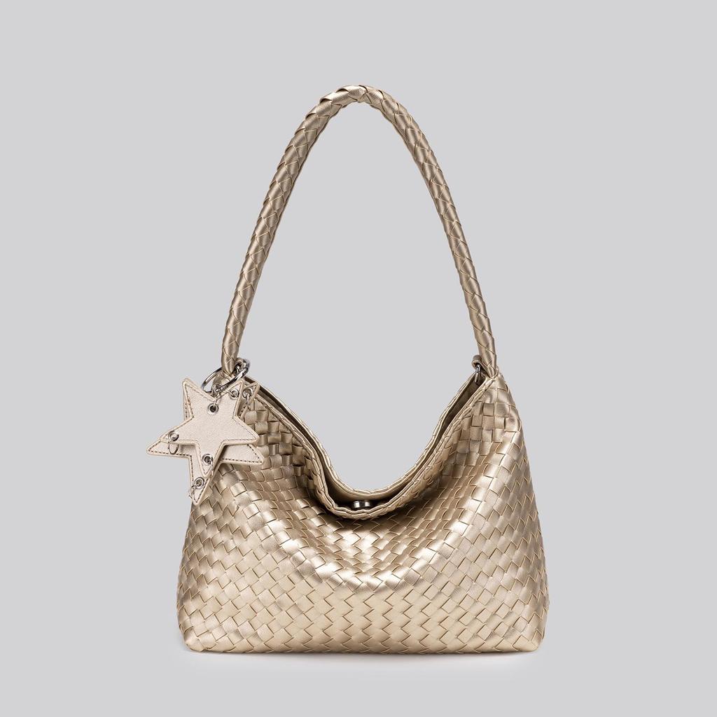 Summer 2026 Woven Texture Shoulder Bag: Large Capacity, Daily Commute Essential, Versatile Fashion for Mother and Daughter