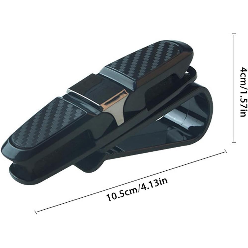 180 Degrees Car Sunglasses Holder,Sunglasses Eyeglasses Mount with Ticket Card Clip, Rotatable Clip Car Sun Visor Accessories