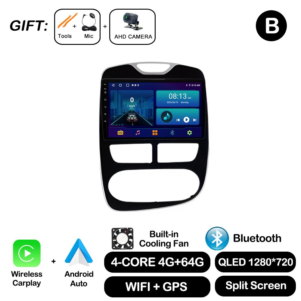 10'' For Renault Clio 4 2012 - 2016 Carplay Car Radio Multimedia Video Player Android Auto 4G WIFI GPS Navigation DSP stereo BT