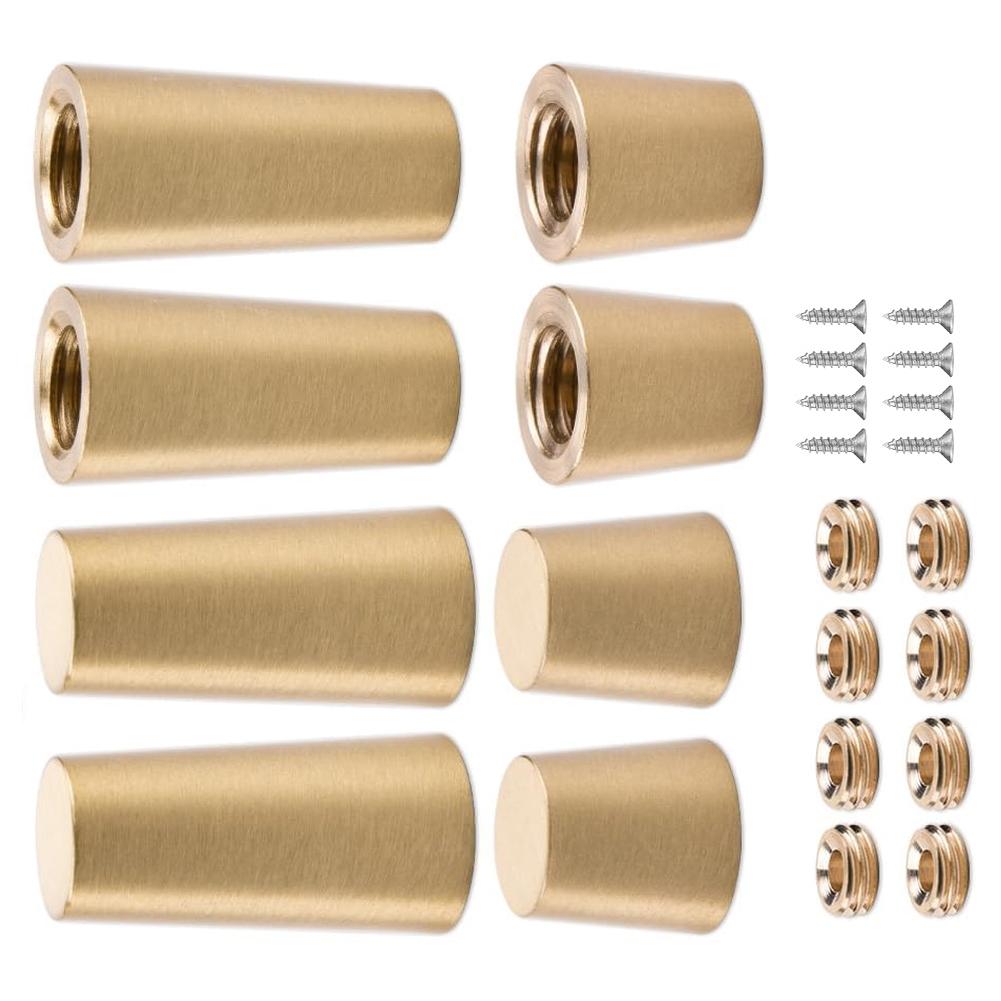 Brass Feet for Wooden Serving Trays Cutting Boards Jewelry Boxes and Bathroom Trays with 4x30mm and 4x15mm Options