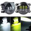 LED Fog Lights Dual Color Switch White & Yellow For Renault Megane 2 3 Duster Sandero Fluence Koleos Kangoo Thalia Laguna Twingo